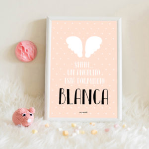 lamina personalizada infantil MrMint angelita dormido