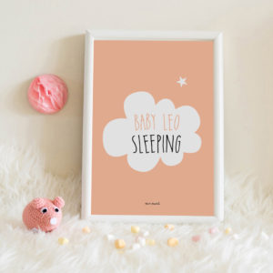 lamina personalizada infantil MrMint nube sleeping