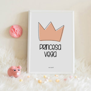 lamina personalizada infantil MrMint princesa corona