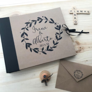 puntos libro boda kraft personalizado Mrmint