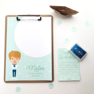 laminas personalizadas huellas primera comunion