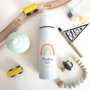 Termo personalizado bebe MrMint arco iris