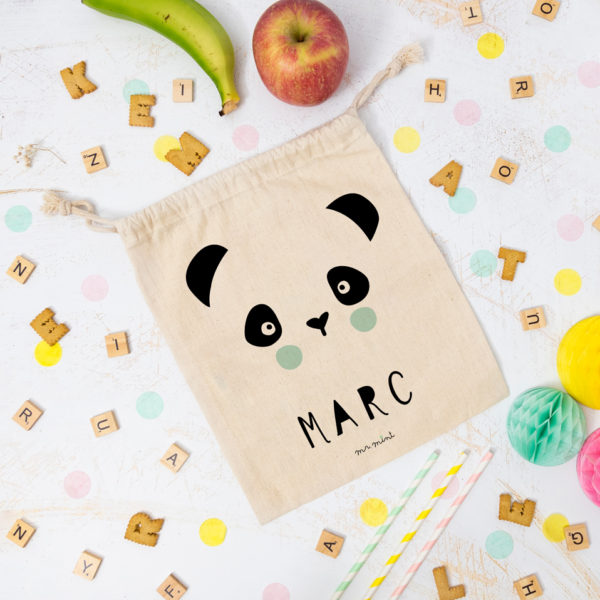 bolsa almuerzo cole personalizada panda