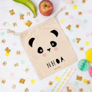 bolsa almuerzo cole personalizada panda