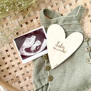 Babycards madera corazon MrMint Personalizadas