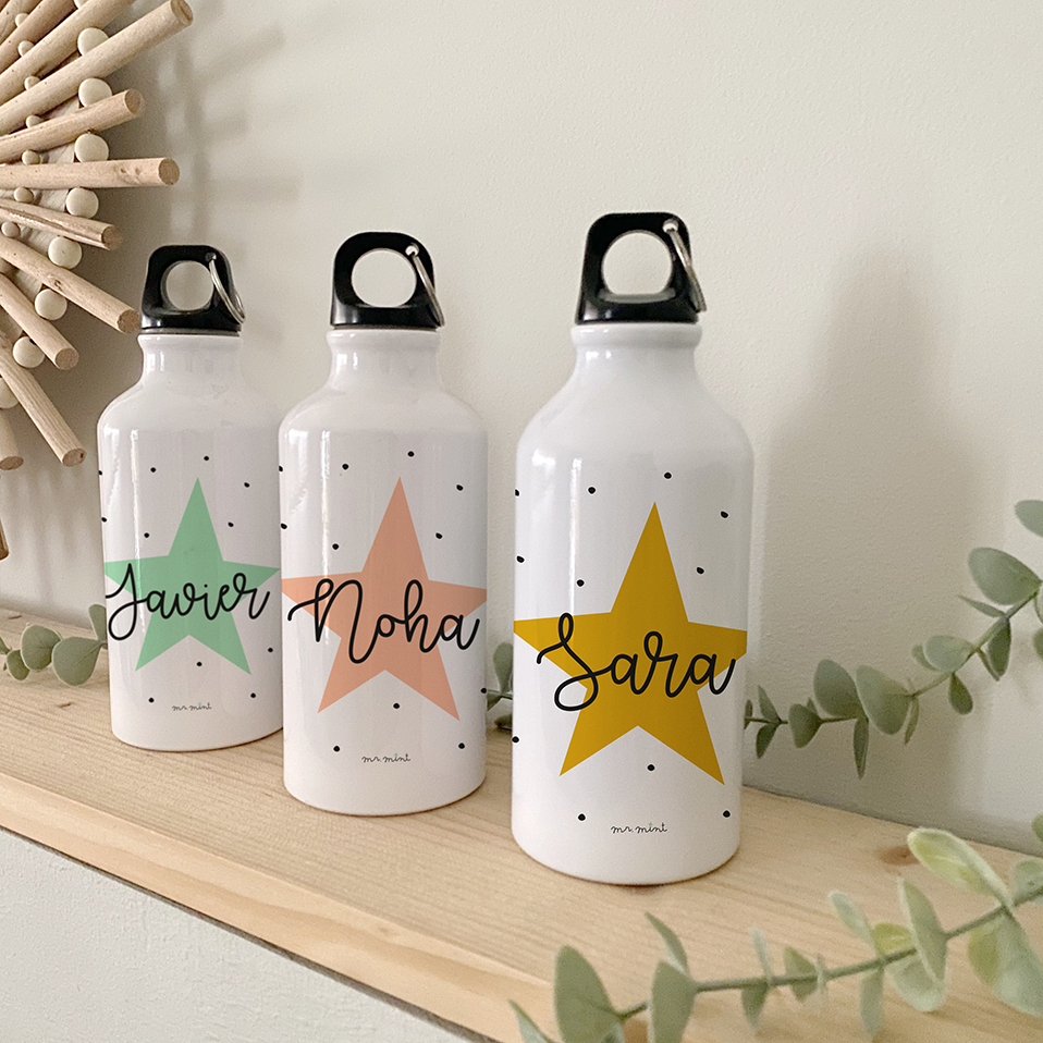 Botella agua personalizada personalizables para eventos comunión