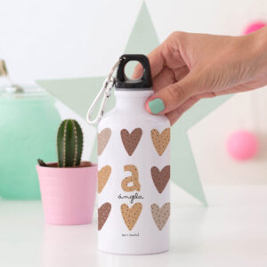 Botella aluminio personalizada MrMint corazones