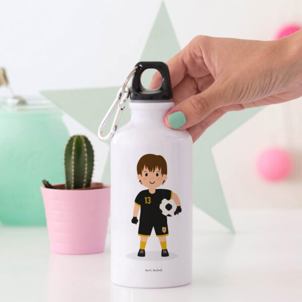 Botella aluminio futbol personalizada