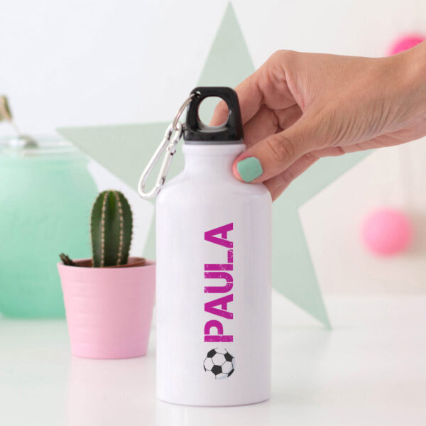 Botella aluminio futbol personalizada