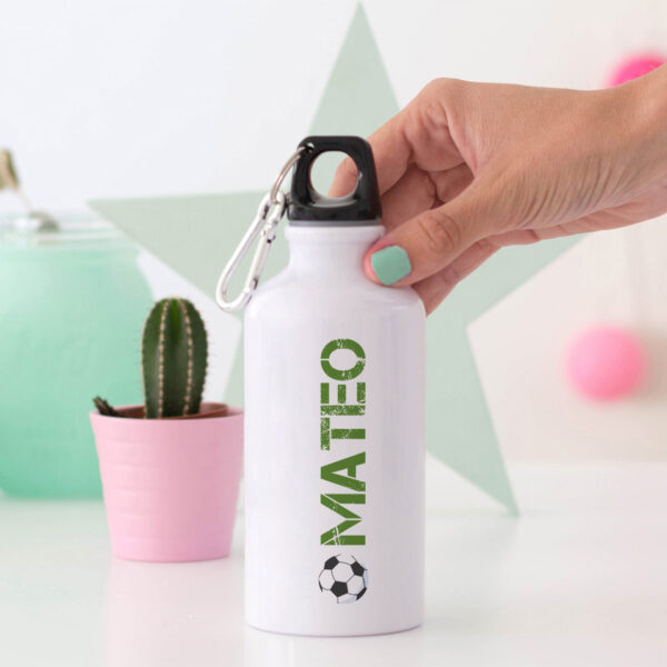 Botella aluminio futbol personalizada