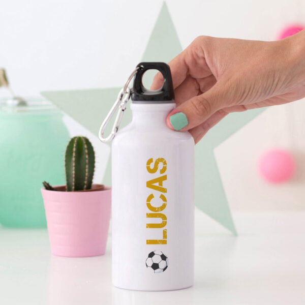 Botella aluminio futbol personalizada