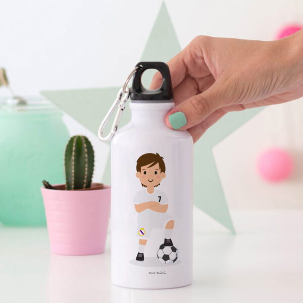 Botella aluminio futbol personalizada