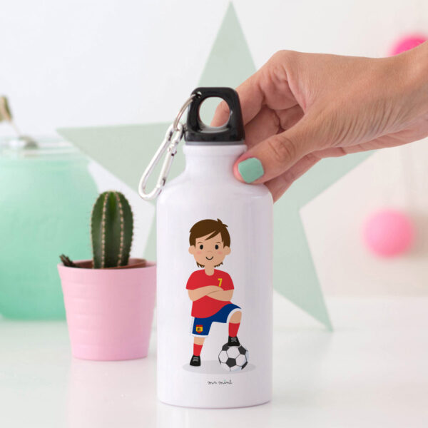 Botella aluminio futbol personalizada