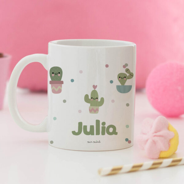 Taza cactus personalizada nombre MrMint