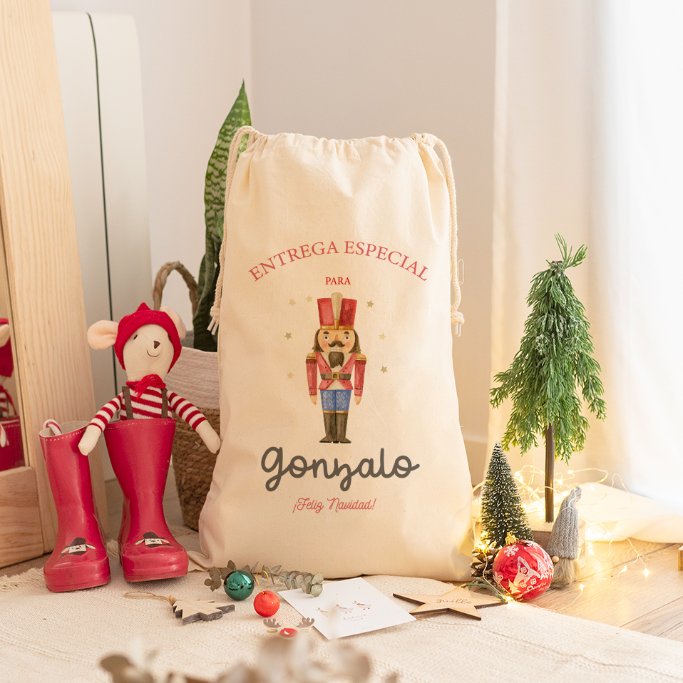 Saco_Cascanueces_rojo Saco Navidad personalizado Cascanueces