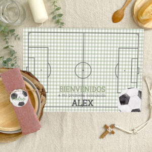 salvamantel comunion personalizado futbol vichy